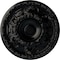 Ekena Millwork Granada Ceiling Medallion (Fits Canopies up to 7 1/8"), Hand-Painted Jet Black, 19"OD x 1 1/2"P CM19GABLF - alternate 1